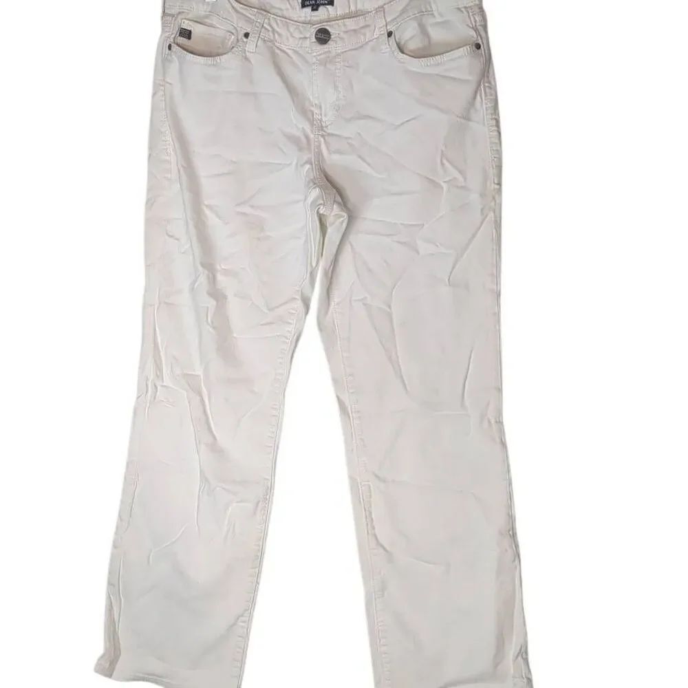 Dear John Off White Cropped Ankle Pant Jeans 30 Bone